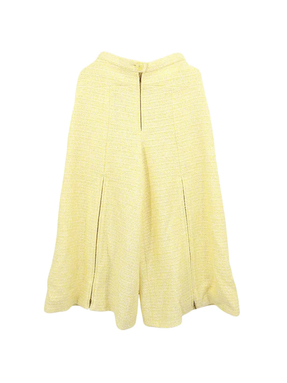 CHANEL Pre-Owned 2019 sequin-embellished Tweed trousers - Jaune