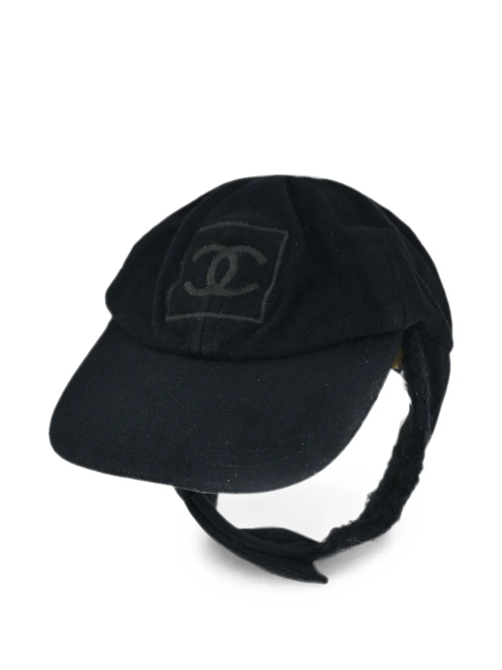 CHANEL Pre-Owned Sport Line CC logo trapper hat - Black