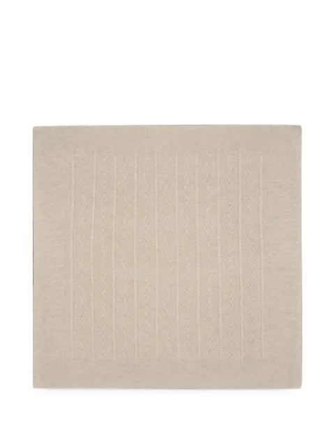 Martin Aranda cable-knit diamond-pattern blanket