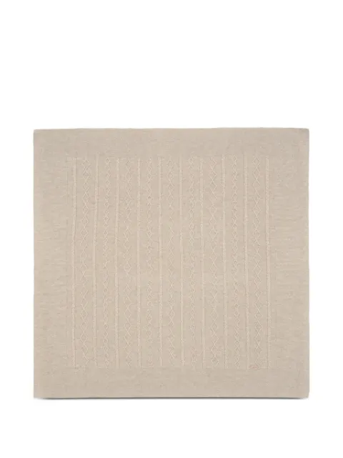 Martin Aranda cable-knit diamond-pattern blanket
