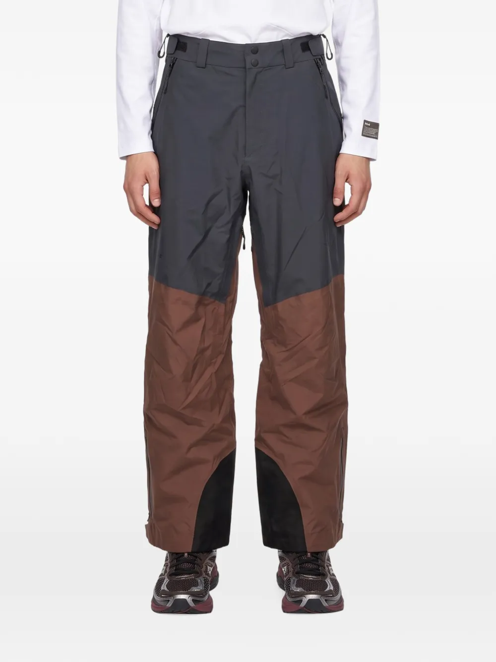 Oakley colour-block panelled ski pants Grijs