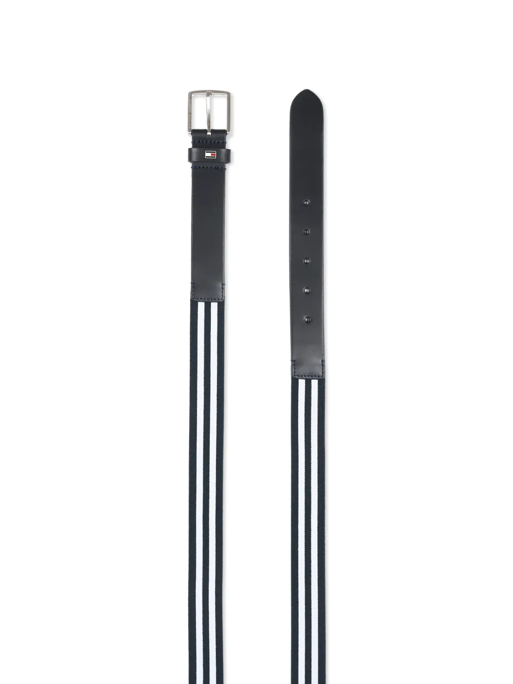 Tommy Hilfiger Junior Gestreepte riem met gespsluiting Blauw