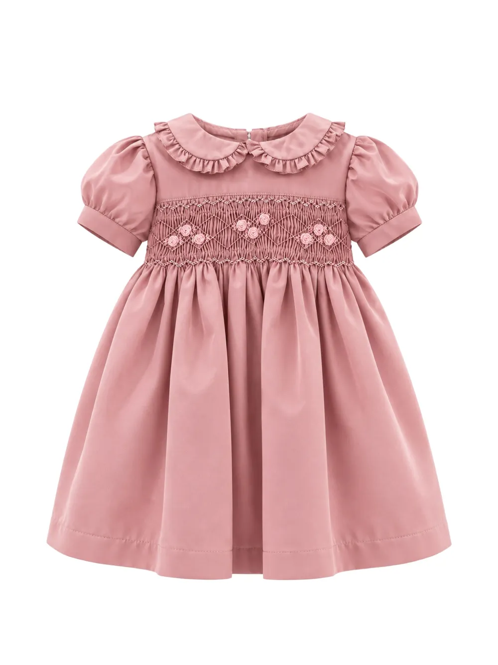 Mariella Ferrari smocked ruffled dress - Rose Mariella Ferrari smocked ruffled dress - Rose