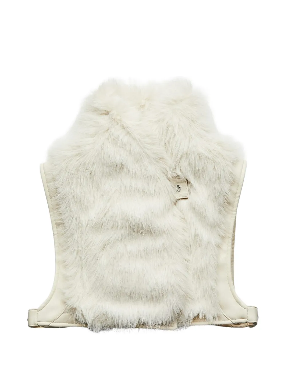 Patrizia Pepe faux-fur high-neck gilet - Tons neutres