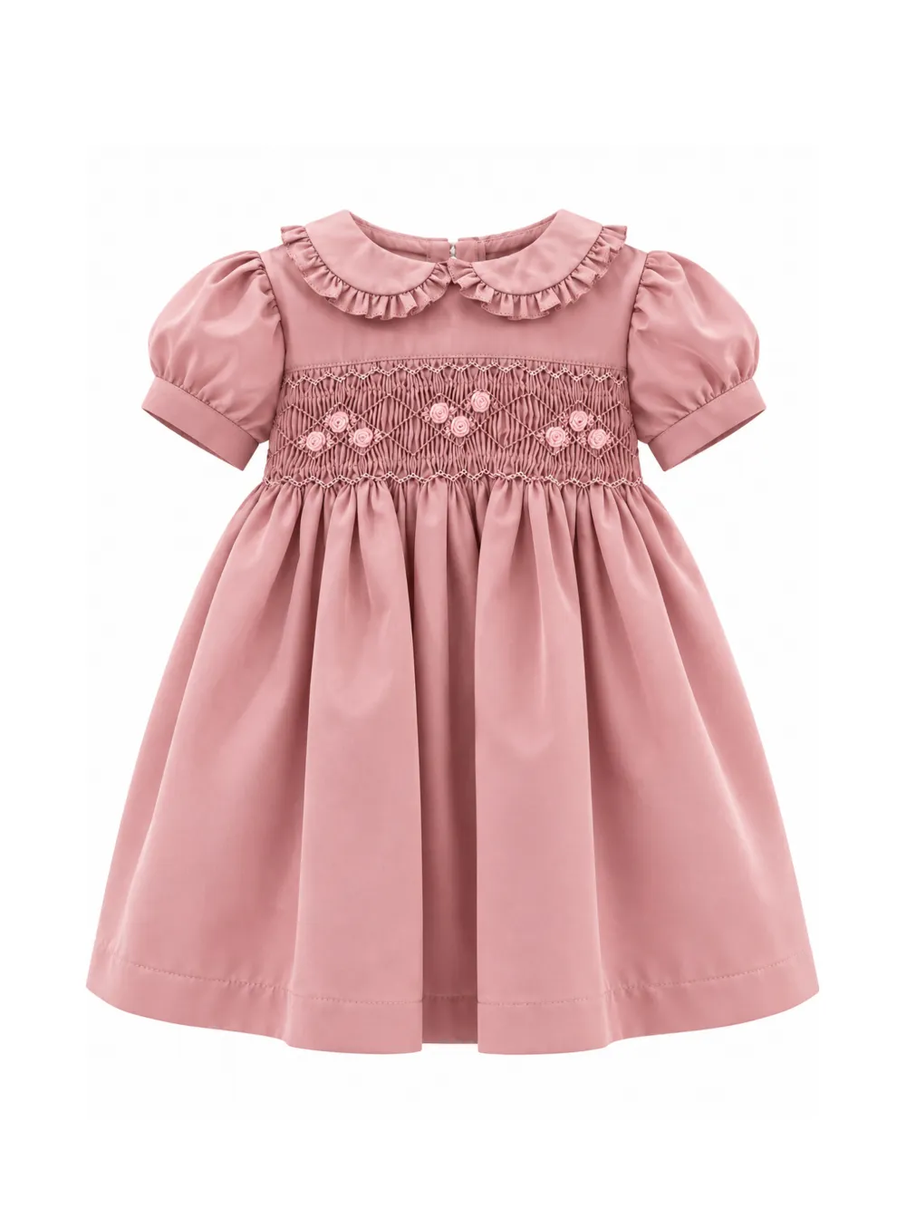 Mariella Ferrari smocked embroidered dress - Rose Mariella Ferrari smocked embroidered dress - Rose