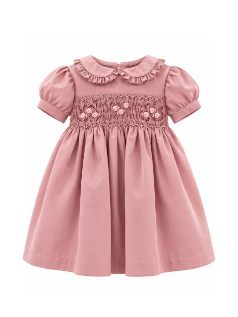 Mariella Ferrari smocked embroidered dress