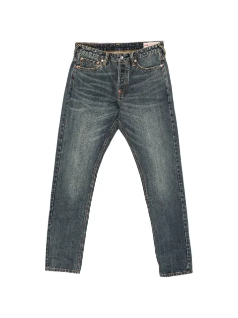 EVISU Seagull-print whiskered jeans