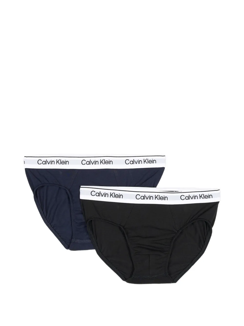 Calvin Klein Kids Twee onderbroeken met logo-tailleband Zwart