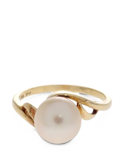Mikimoto pearl crossover ring