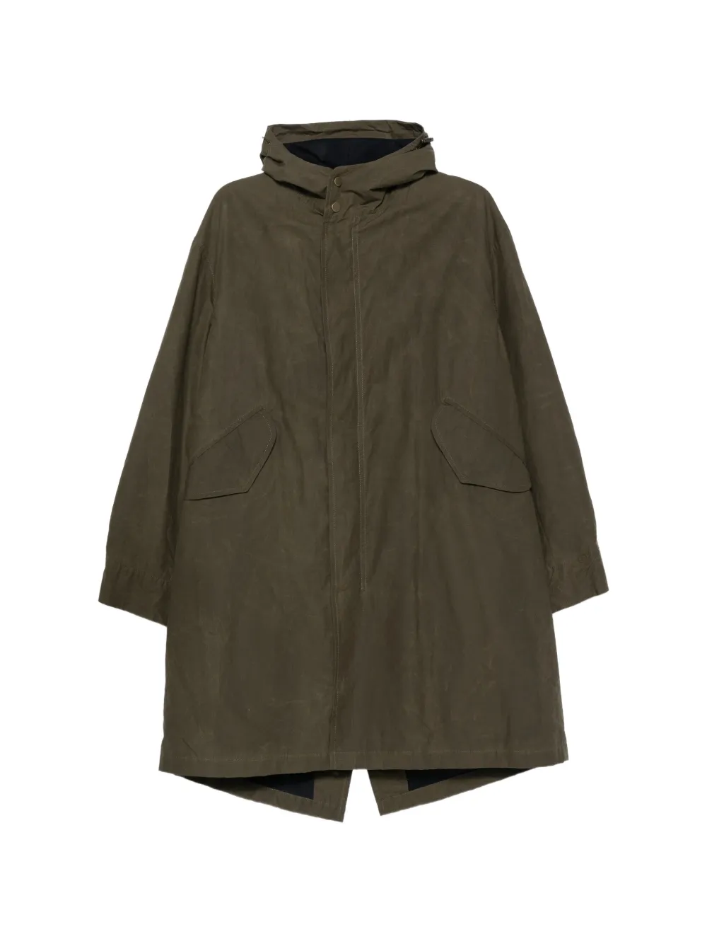 L'impermeabile Andrew waxed-cotton hooded coat - Vert L'impermeabile Andrew waxed-cotton hooded coat - Vert
