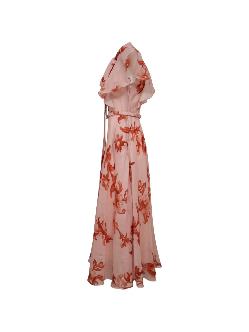 Leo Lin Elsie jurk met bloemen-print en vlindermouwen Roze