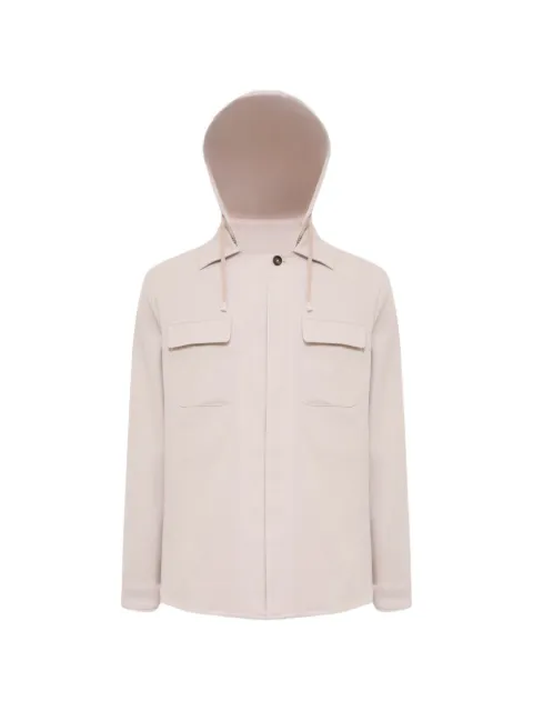 Eleventy hooded shirt jacket