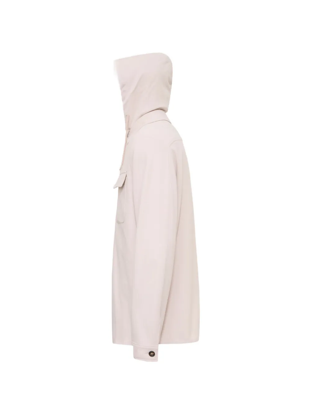 Eleventy hooded shirt jacket Beige