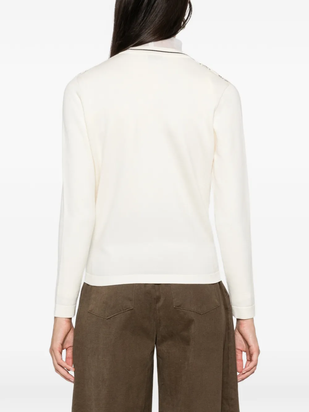Forte leopard-print cardigan Beige
