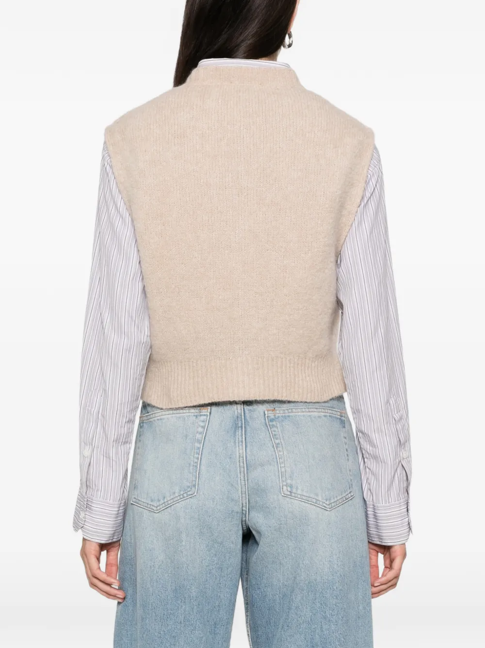 Forte embellished knitted gilet Beige