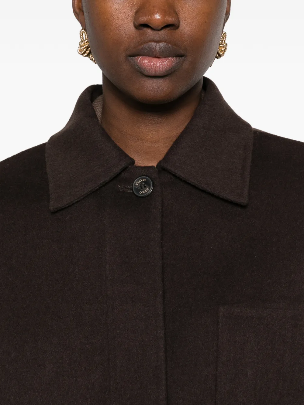 Vicolo Patch-pocket Jacket In Brown