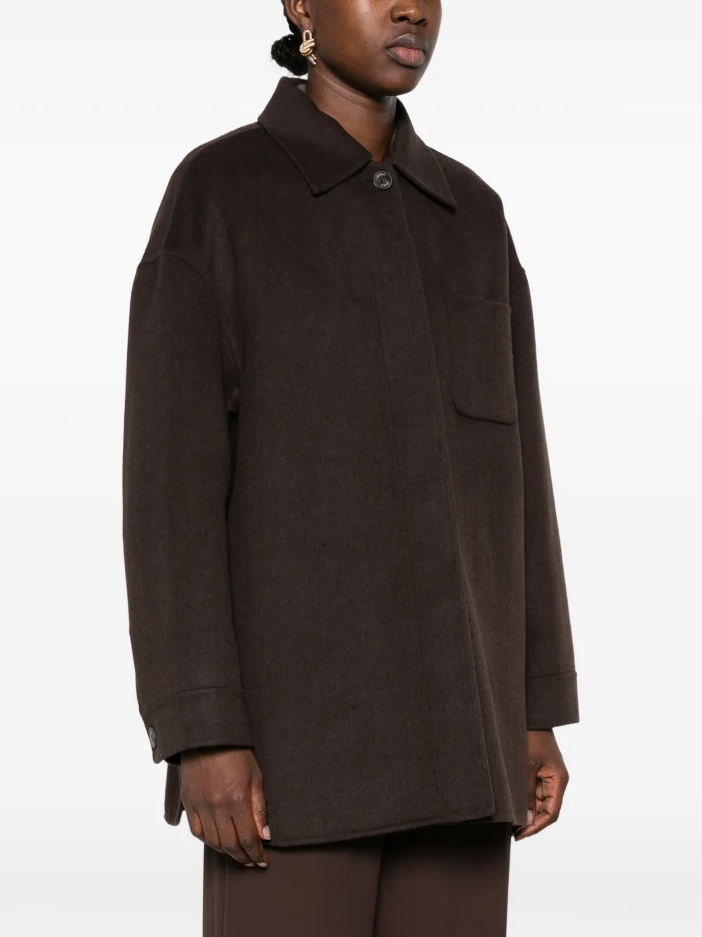 Vicolo Patch-pocket Jacket In Brown