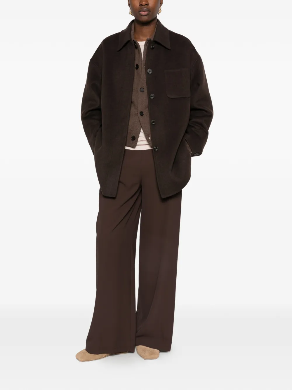 Vicolo Patch-pocket Jacket In Brown