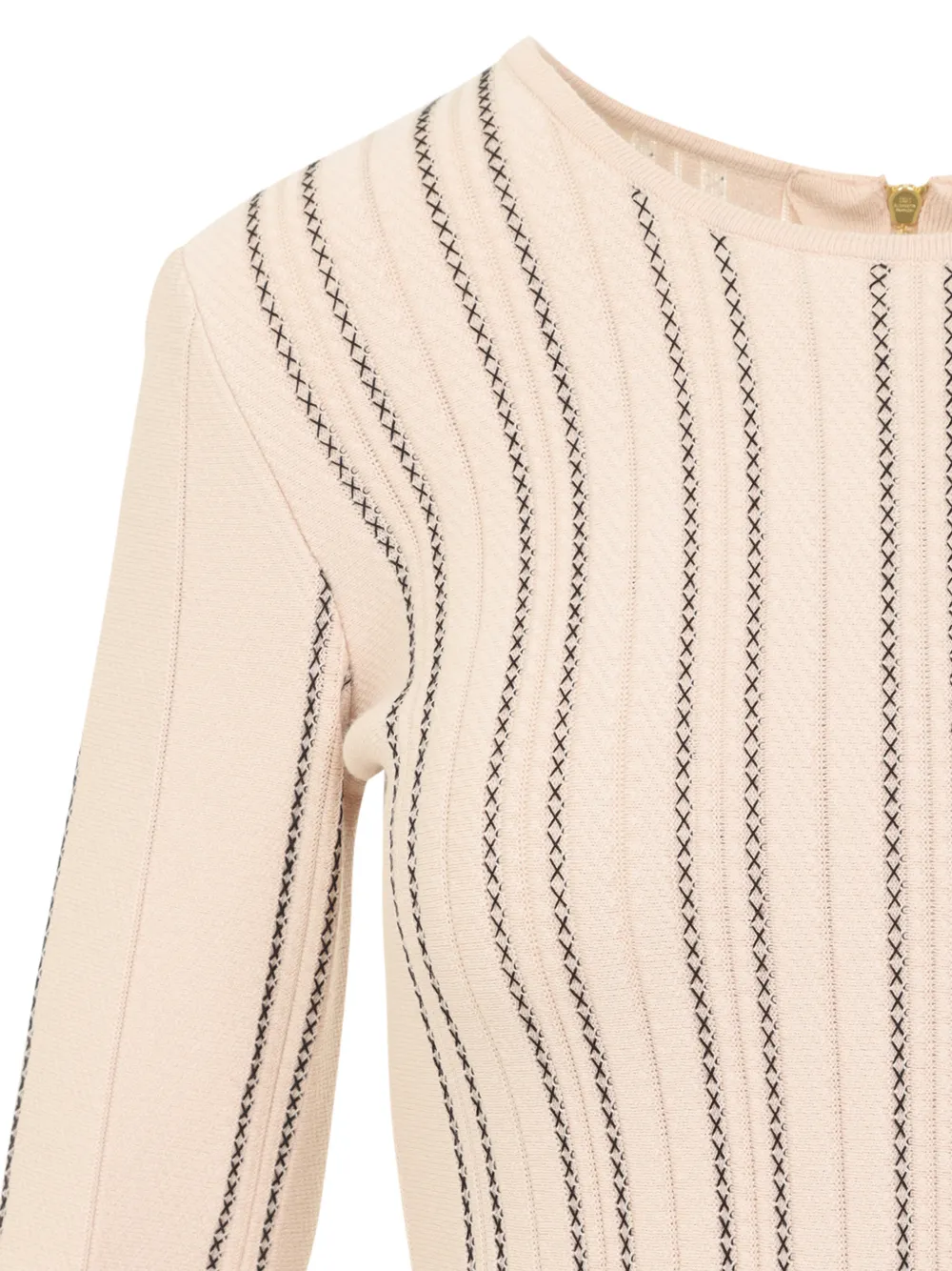 Elisabetta Franchi mini dress in knit fabric Beige