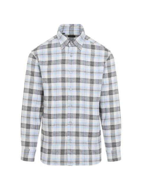 Brioni checked cotton shirt