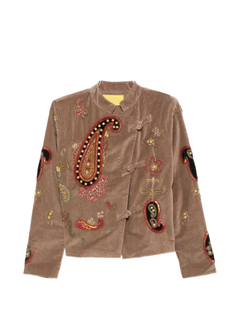 PHILIPPA 1970 paisley-embroidered frog-fastening jacket