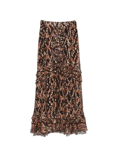 PHILIPPA 1970 Eliza ruffled maxi skirt