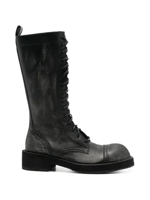 Ann Demeulemeester lace-up distressed boots