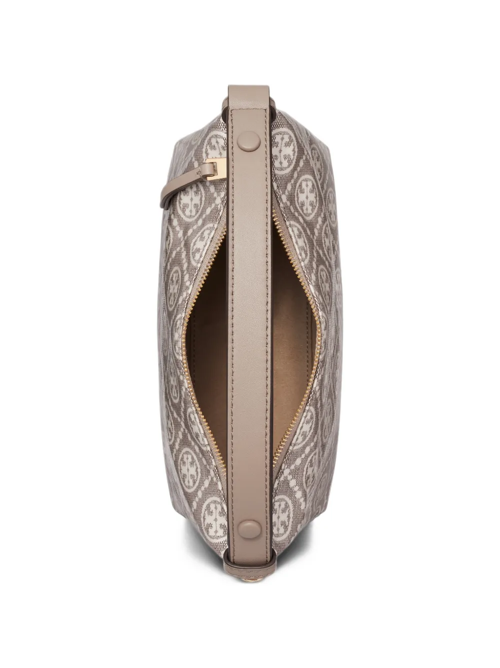 Tory Burch Mellow schoudertas met T-monogram Beige