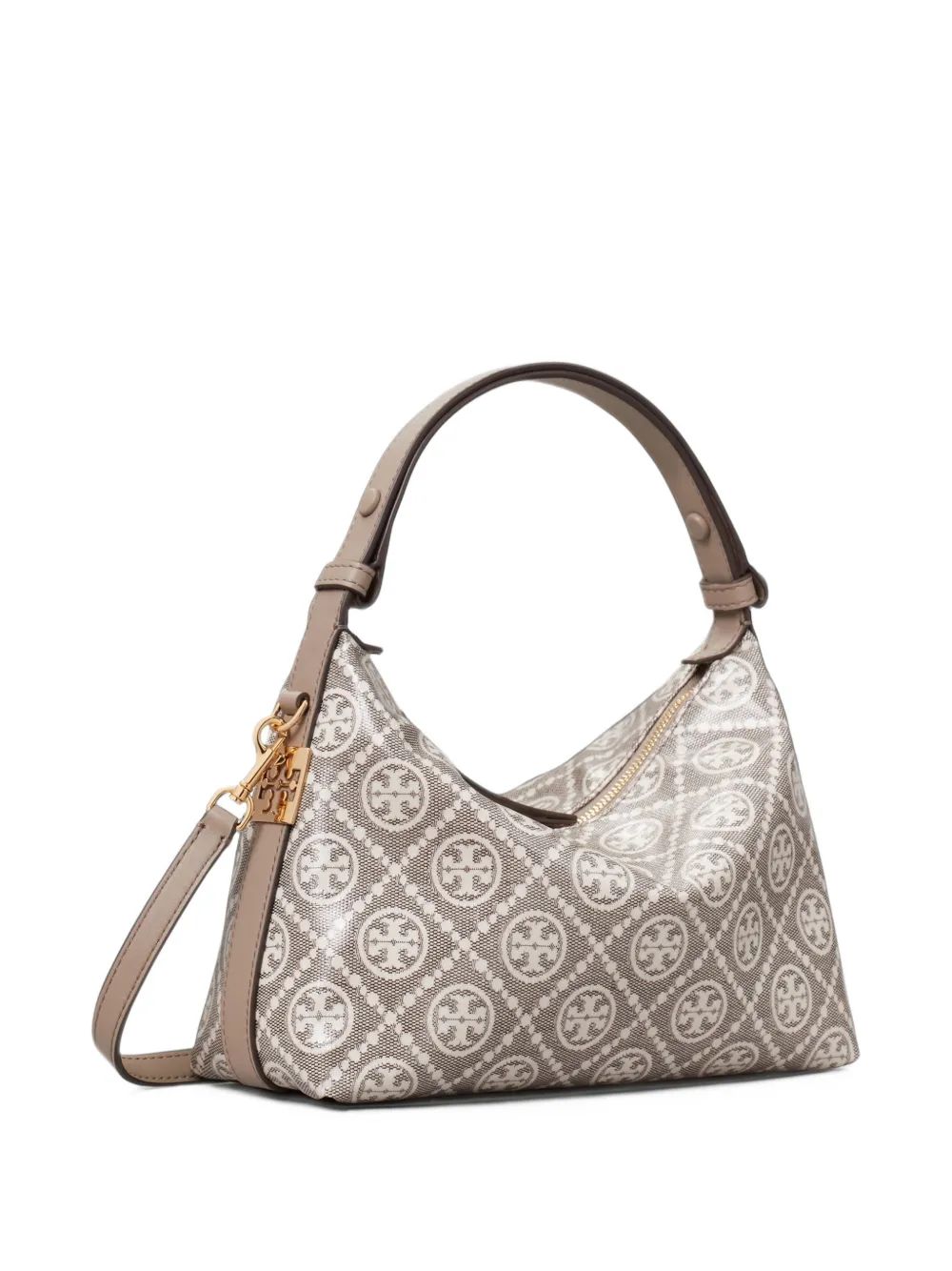 Tory Burch Mellow schoudertas met T-monogram Beige
