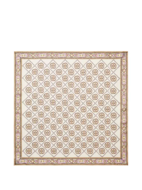 Tory Burch Lenço Deco com monograma T