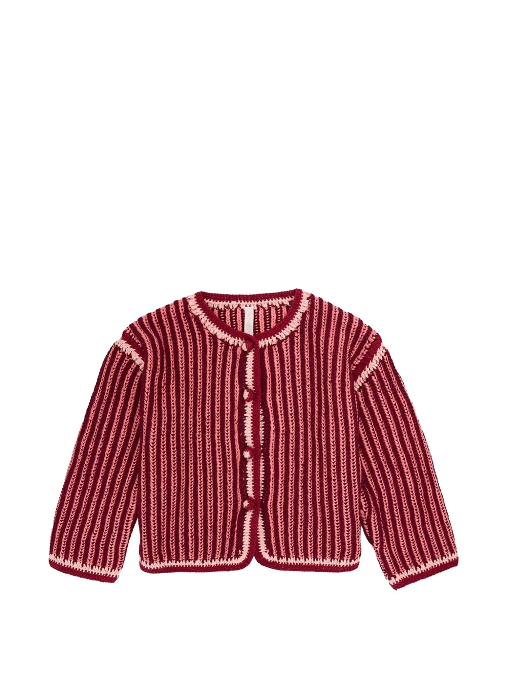 ZIMMERMANN Kids veste Mahon en maille à rayures - Rouge ZIMMERMANN Kids veste Mahon en maille à rayures - Rouge