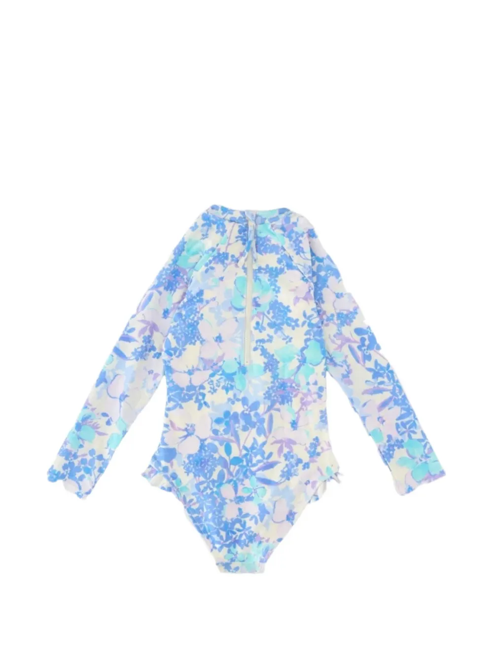 ZIMMERMANN Kids Solstice badpak met bloemen-print en lange mouwen Blauw
