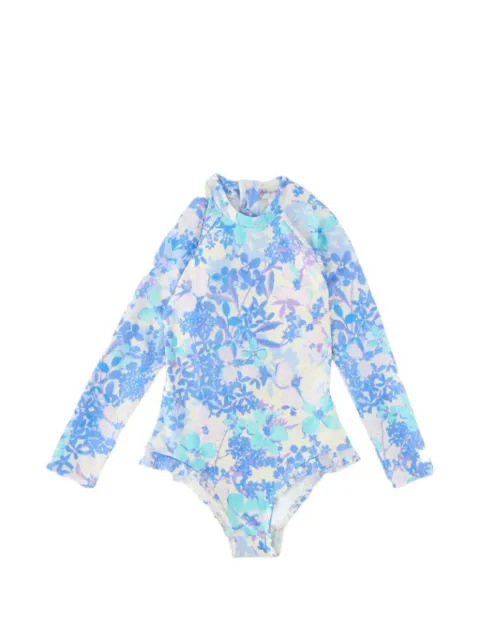 ZIMMERMANN Kids Solstice floral-print long-sleeve swimsuit