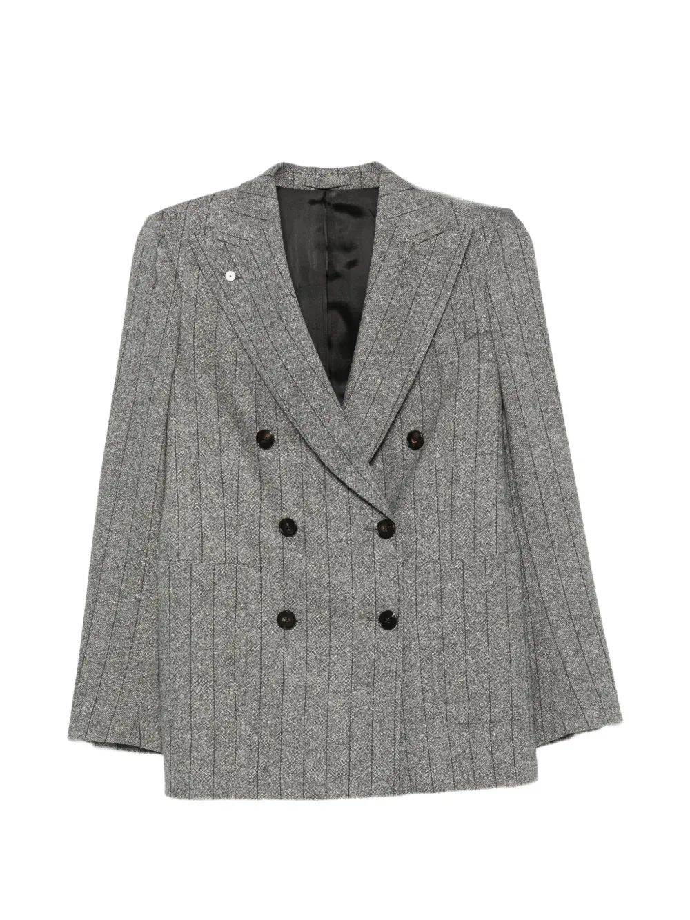 LUIGI BIANCHI MANTOVA pinstripe double-breasted blazer - Gris LUIGI BIANCHI MANTOVA pinstripe double-breasted blazer - Gris