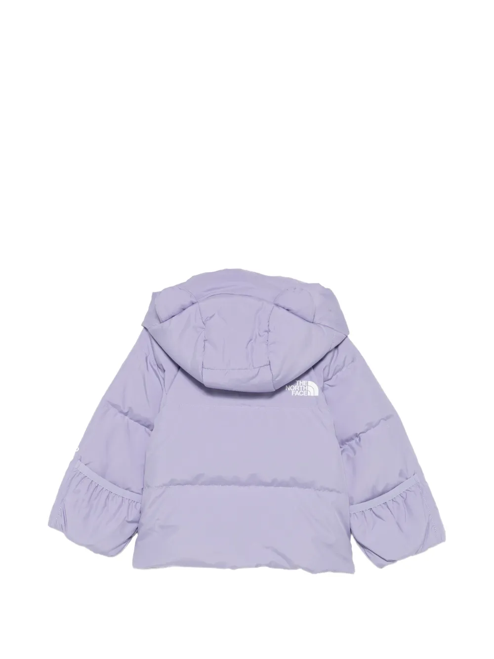 The North Face Kids quilted hooded jacket Paars