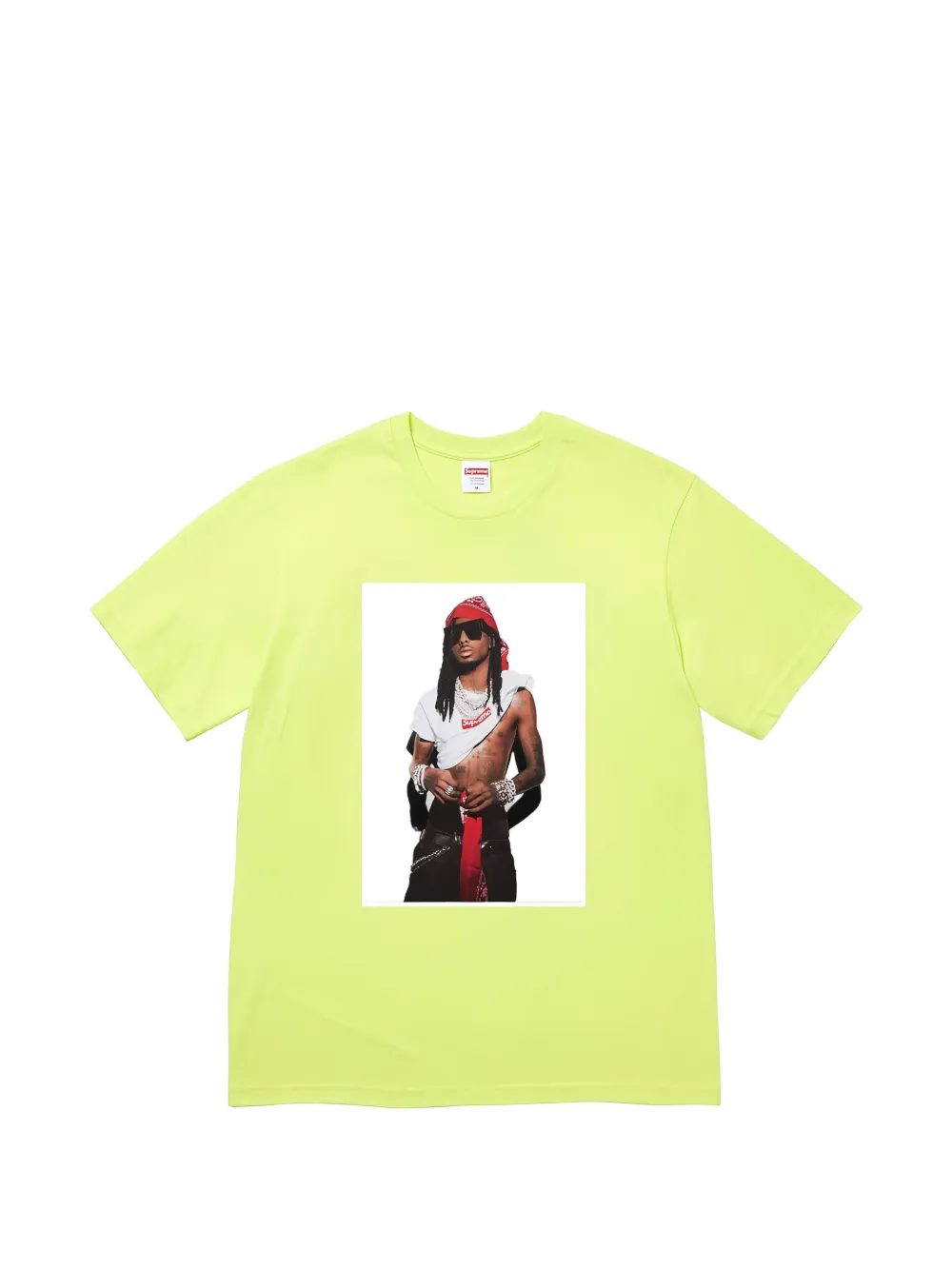 Supreme Playboi Carti graphic-print T-shirt Geel