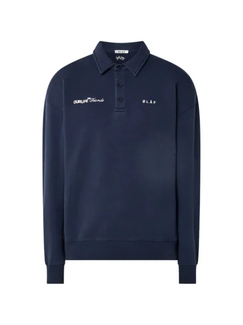 OLAF logo-embroidered polo sweater