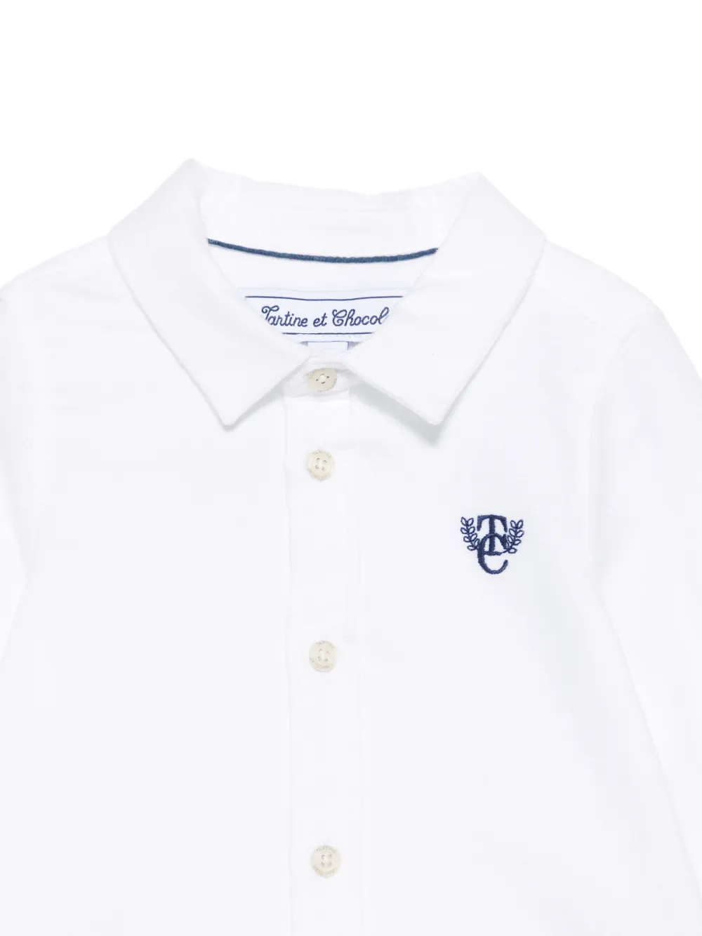 Tartine Et Chocolat Shirt met geborduurd logo Wit