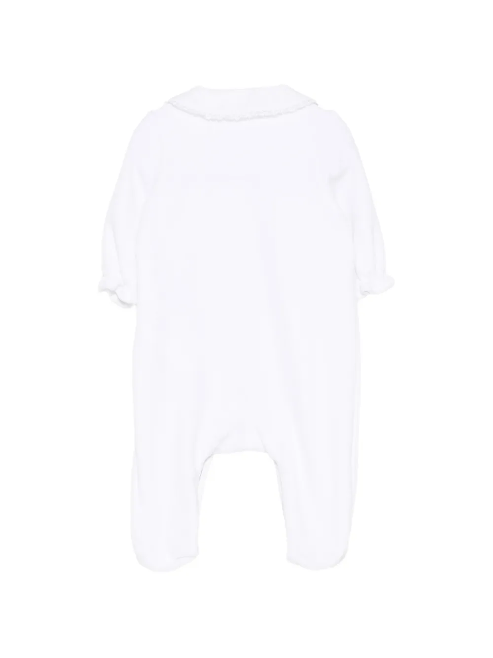 Tartine Et Chocolat smocked Peter Pan collar sleepsuit Wit