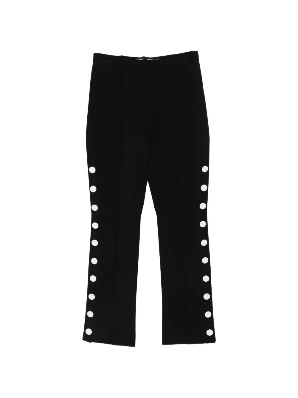 Proenza Schouler Button-embellished Flared Trousers In Black