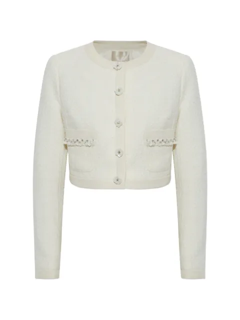 LoveShackFancy Alphie cropped tweed blazer