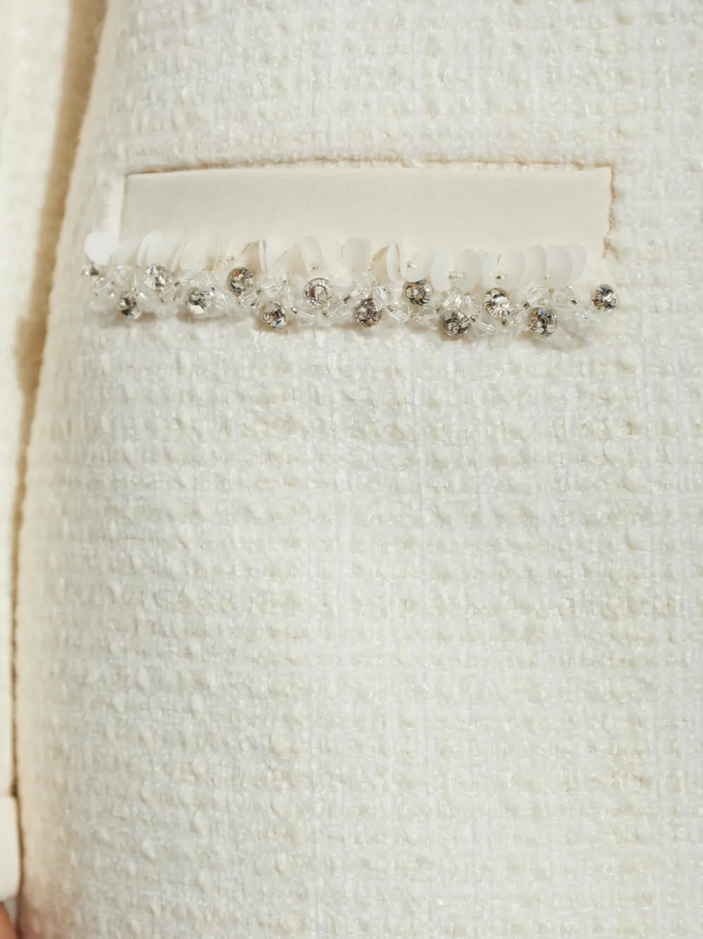 LoveShackFancy Rhonna tweed mini-rok Beige