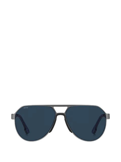 BOSS performance sunglasses in matte stainless steel