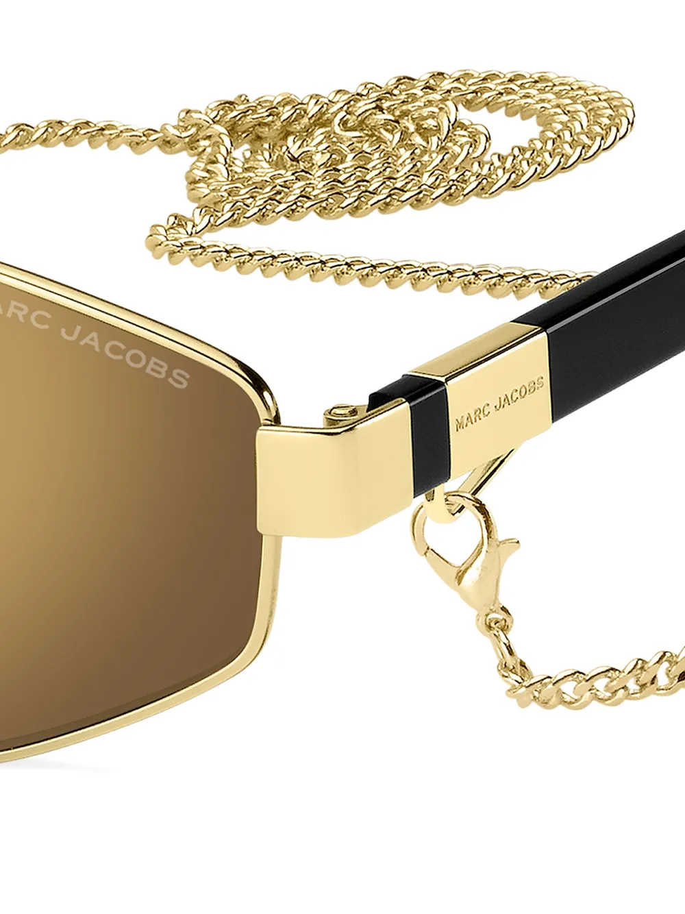 Marc Jacobs Eyewear geometric-frame chain-link sunglasses Goud