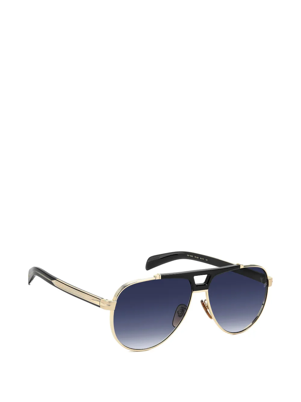 Eyewear by David Beckham 7169 S zonnebril met pilotenmontuur en dubbele neusbrug Goud