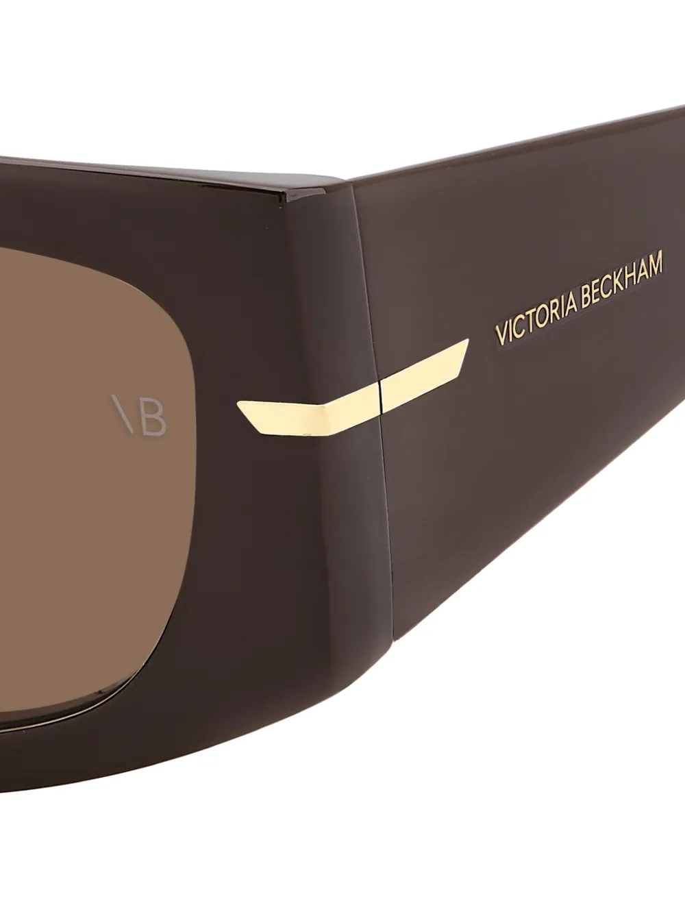 Victoria Beckham Eyewear Zonnebril met geometrisch montuur Bruin