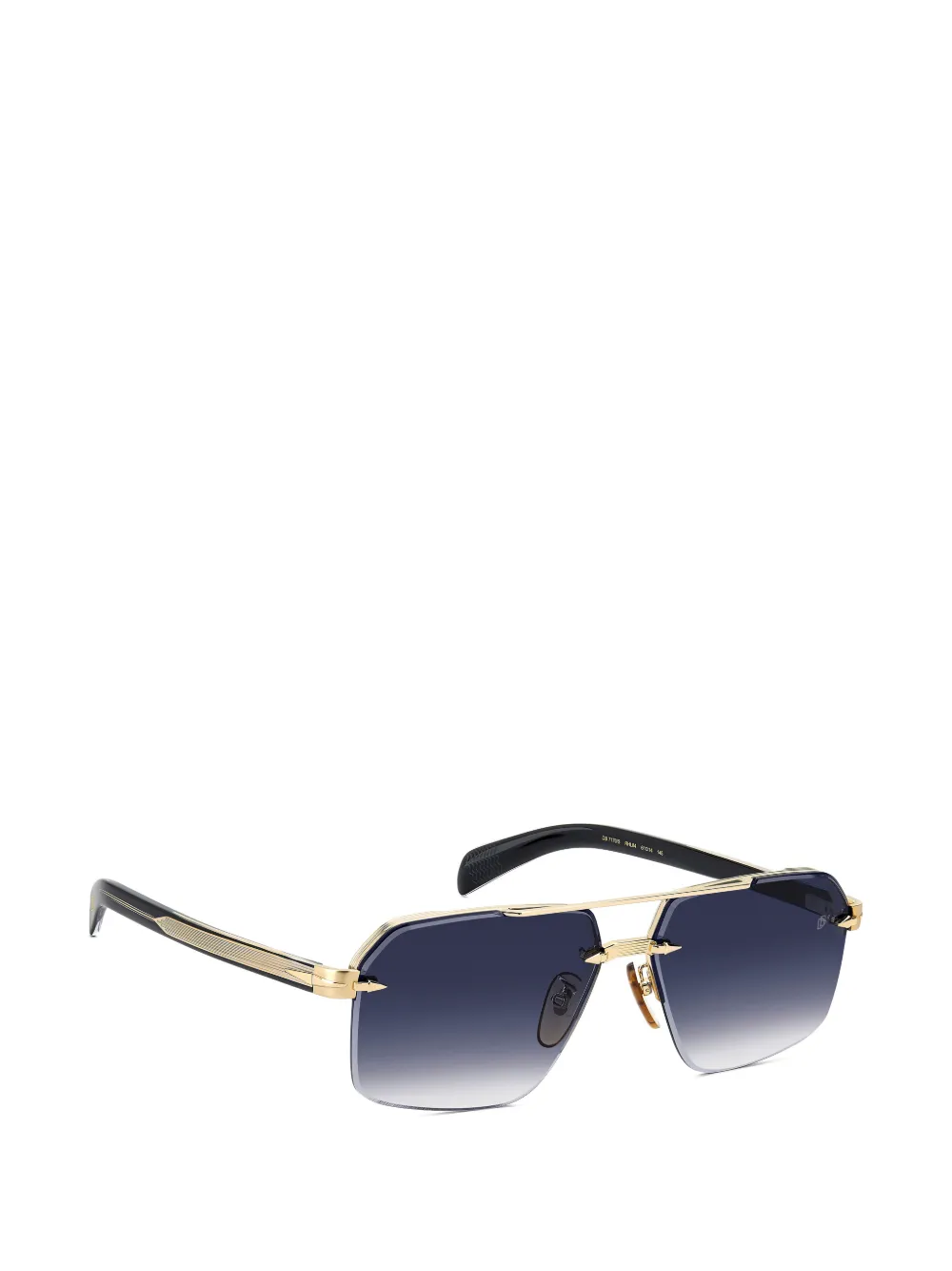 Eyewear by David Beckham Zonnebril met randloos geometrisch montuur Goud