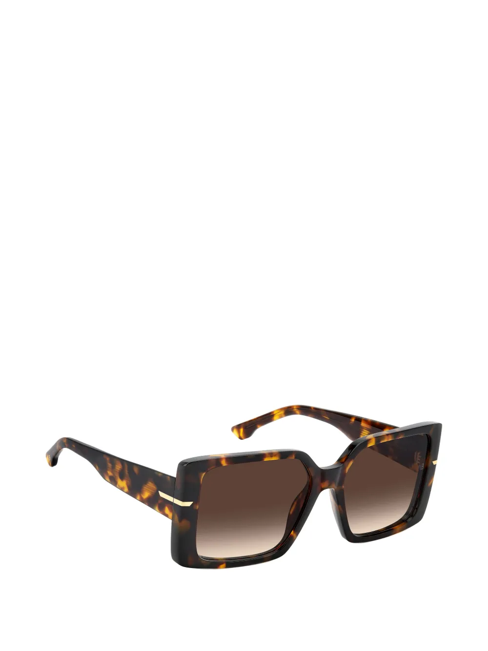 Victoria Beckham Eyewear Zonnebril met vierkant montuur en schildpadschild design Bruin