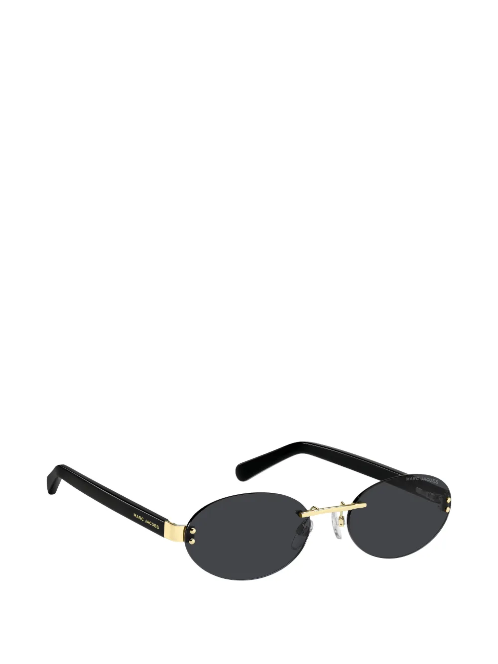 Marc Jacobs Eyewear Zonnebril met randloos ovalen montuur Goud