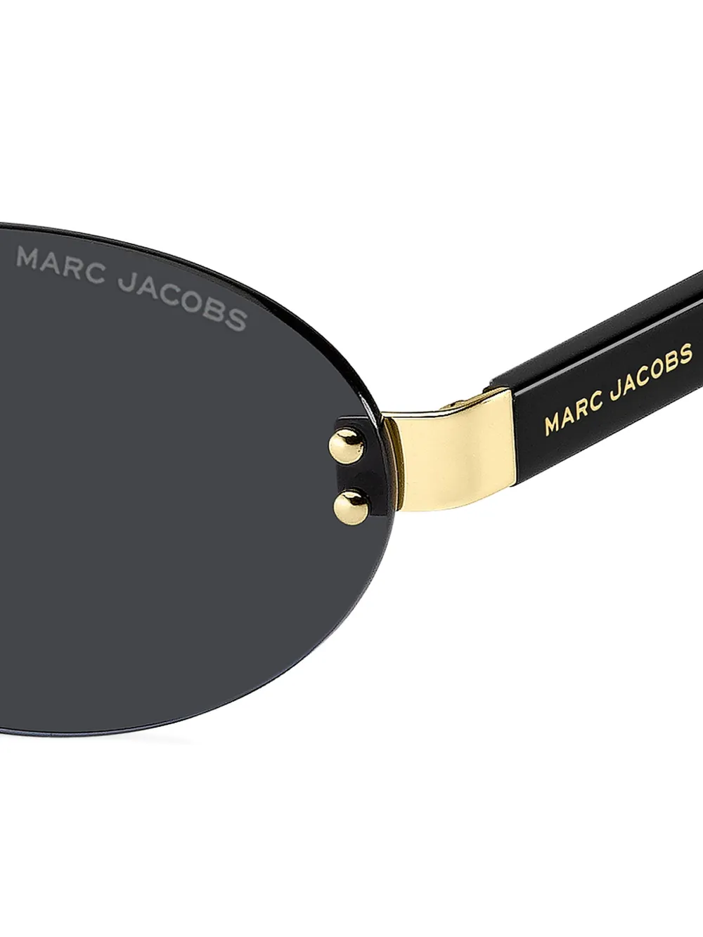 Marc Jacobs Eyewear Zonnebril met randloos ovalen montuur Goud